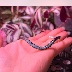 Vintage Turquoise 925 Sterling Silver Turquoise Snake eye Bracelet cuff